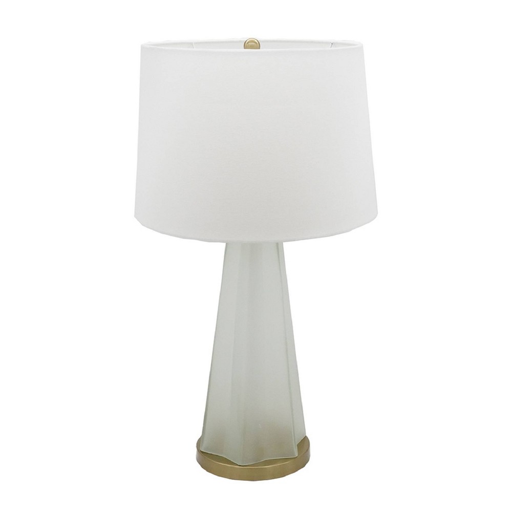 Photos - Floodlight / Street Light 15.5"x29" Nikolas Frosted Glass Table Lamp White/Gold - A&B Home