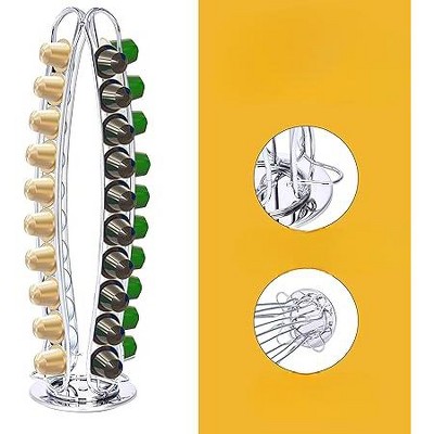 Regal Trunk 16'' Silver Iron Coffee Pod Holder Stand