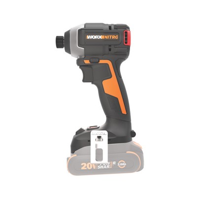 Worx Nitro Wx265l.9 Brushless Compact 1 4 Impact Driver no