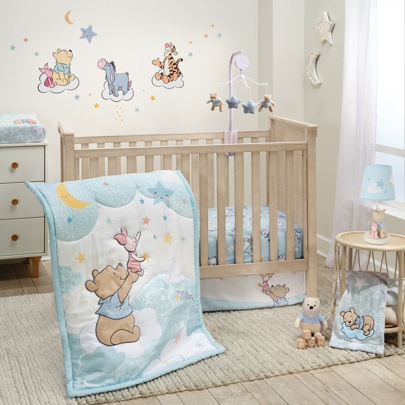 Bedtime Originals Disney Baby Starlight Pooh Infant Fitted Crib Sheet - Blue, 4 of 6