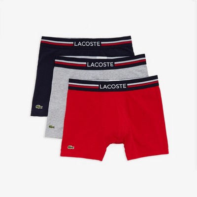 Lacoste Men's 3-Pack Multicolor Waist Boxer Briefs