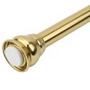 Home Mart Goods Metal Shower Curtain Tension Rod Rust Resistant Non-Slip Brushed Gold - 42"-72" - 2 of 3