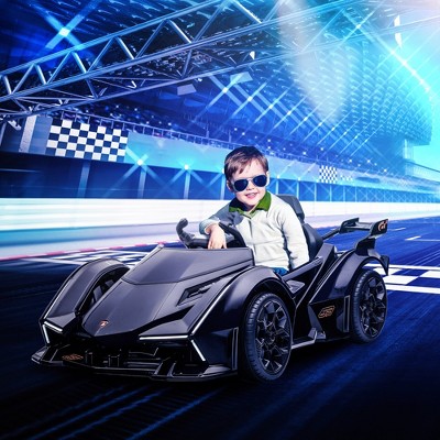 Black 12V Electric Ride-On Sports Car with Remote Control