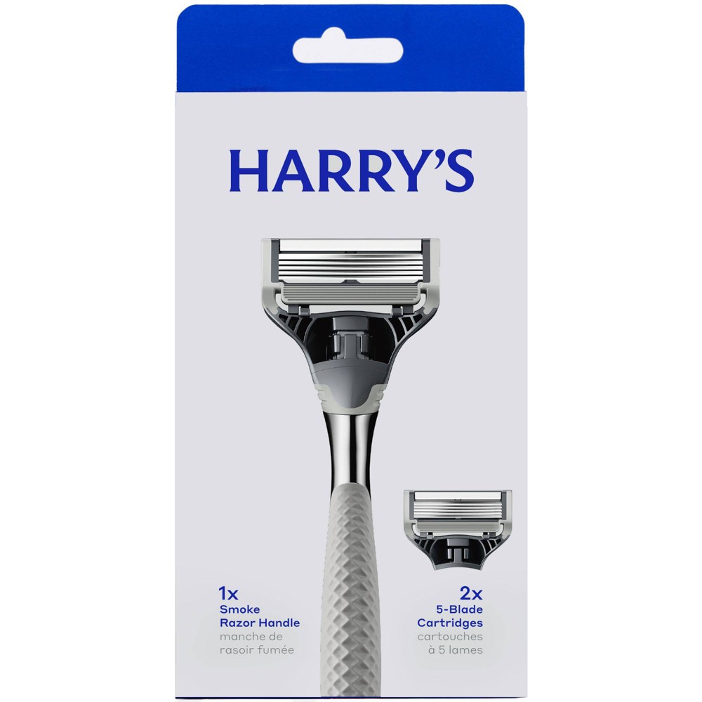 Photos - Shaver Harry's Original Razor Handle for Men with 2 Razor Blade Cartridges - Chrome: 5 Blades, Manual, Reusable, Face Use