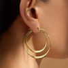 Ross-Simons Italian 18kt Gold Over Sterling Double-Hoop Earrings - 3 of 4