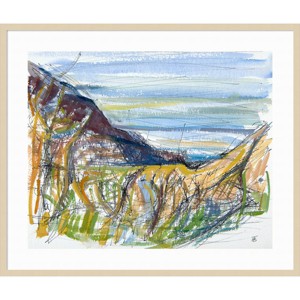 41" x 35" Towards Marsland Mouth North Devon by Erin Townsend Wood Framed Wall Art Print - Amanti Art: Modern Lithograph, Horizontal Layout - 1 of 4