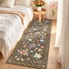 Hallway Runner Rug 2x6 Washable Runner Rugs Non Slip Floral Area Rug Ultra-Thin Soft Flower Carpet Runners for Kitchen Entryway Laundry Bathroom - 2 of 4