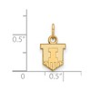 Black Bow Jewelry 14k Yellow Gold Plated Sterling Silver Illinois Fighting Illini NCAA Extra Small Pendant - 2 of 3