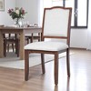 Mshliw Set of 4 Upholstered Dining Chairs, High Back Linen Fabric Kitchen Chairs with Solid Rubberwood Legs, Accent Chairs for Dining Room - 3 of 4