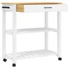 vidaXL Kitchen Trolley MONZA 33.1 in.x15.7 in.x35.4 in. Solid Wood Pine - 4 of 4