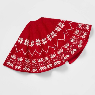 48" Fair Isle Snowflakes Knit Christmas Tree Skirt - Wondershop™