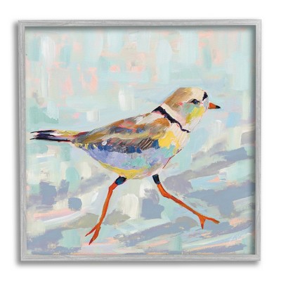 Stupell Industries Coastal Plover Abstract Bird Framed Giclee
