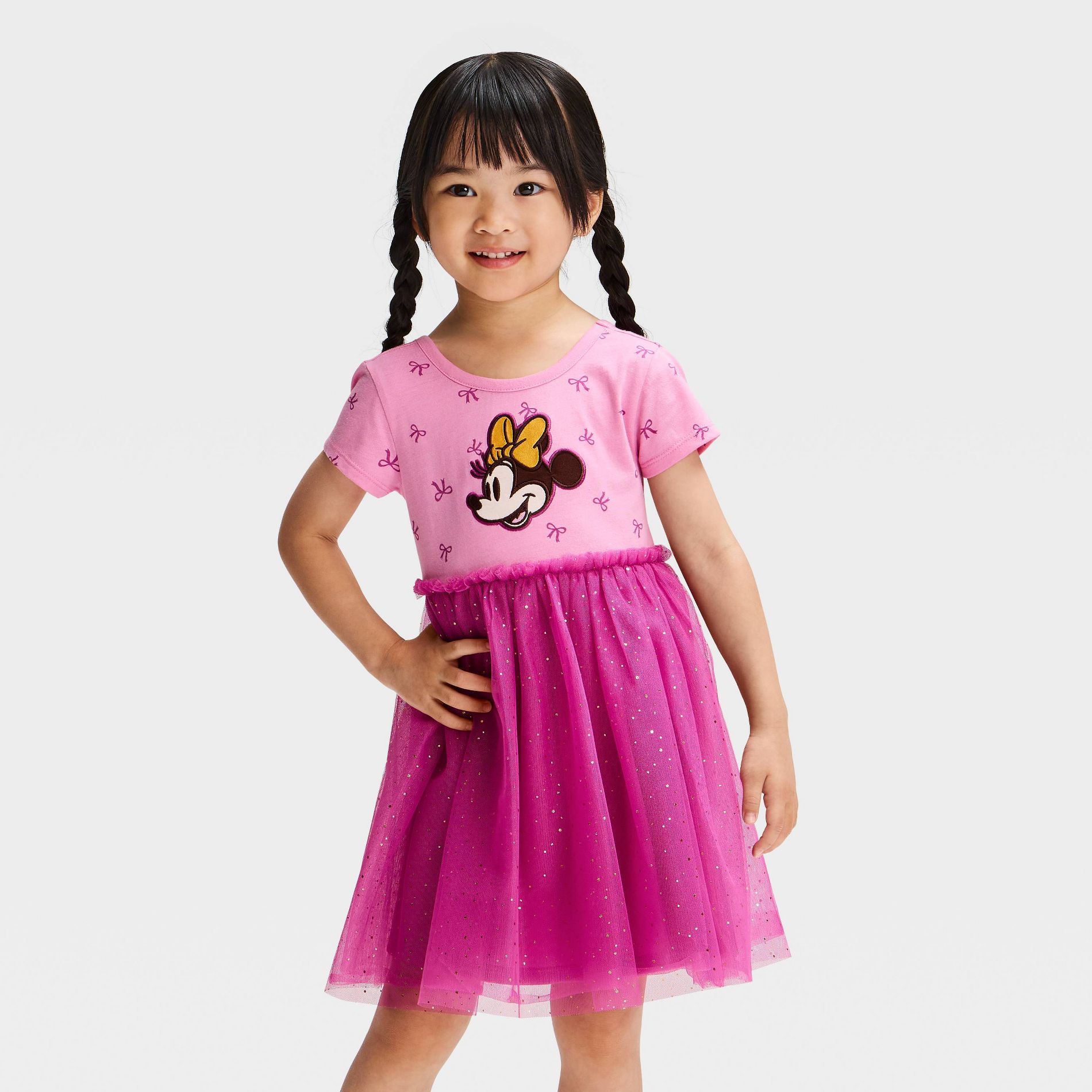 Toddler Girls' Disney Minnie Mouse Twirl Dress - Pink