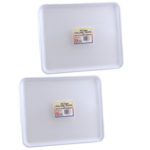 Hygloss® Foam Trays, 9" x 11", 25 Per Pack, 2 Packs - 1 of 2