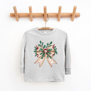 The Juniper Shop Holly Leaves Coquette Youth Long Sleeve Tee - 1 of 3