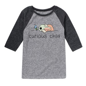 Boys' - The Mandalorian - Curious Child Grogu Raglan Graphic T-Shirt - 1 of 4