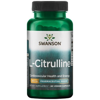 Swanson Dietary Supplements Pharmaceutical Grade L-Citrulline 850 mg Veggie Capsule 60ct.