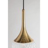 Mitzi Bella 1 - Light Pendant in  Aged Brass Clear Ribbed Shade - 3 of 3