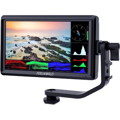 FEELWORLD FW568 V2 5.5 inch DSLR Camera Field Monitor with Waveform LUTs Video Peaking Focus Assist 1920x1152 IPS with 4K HDMI 8.4V DC Input Output