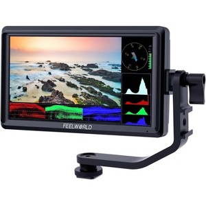 FEELWORLD FW568 V2 5.5 inch DSLR Camera Field Monitor with Waveform LUTs Video Peaking Focus Assist 1920x1152 IPS with 4K HDMI 8.4V DC Input Output - 1 of 1