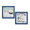 Camping Sentiment Wall Art – 10"SQ Wood-Framed Indoor Signs with Nature Motifs (Set of 4) Rustic Cabin & Camper Decor by Melrose - 2 of 4