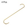 Unique Bargains High Manganese Steel Extra Long S Hooks and Hangers 4 Pcs - 3 of 4