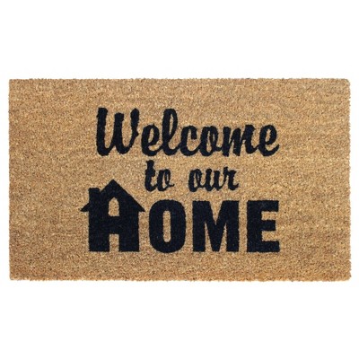 Tufted Welcome to Our Home Doormat Black - Raj