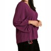 Women's V-Neck Long Sleeve Tunic Blouse - PLUS - umgee - 2 of 3