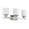 Chloe Lighting Aaliyah Contemporary 3 Light Brushed Nickel Bath Vanity Light Opal White Glass 23" Wide - 2 of 4