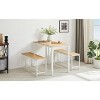 NicBex Dining Table Set for 4 Dining Room Table Set Bar Table with 2 Dining Benches Counter Height Dining Table Set for Dining Room - 2 of 4