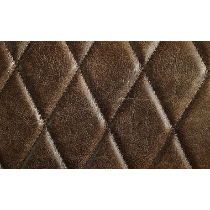 50.4&#34; Sedna Sofa Espresso Top Grain Leather and Aluminum - Acme Furniture, 3 of 7