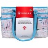 Singer Pastel Palm Print Storage Tote: Polyester Sewing Kit Bag for Supplies & Accessories, 7.5" H x 12" D x 8.5" W - 2 of 4