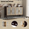 ORRD Rustic Sideboard Buffet Cabinet with Rattan Doors, Storage Cabinet for Entryway, Dining Room, Kitchen, or Living Room, Walnut + Natural - 2 of 4