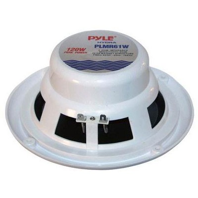  2) PYLE PLMR61W 6.5" 120W Marine/Boat Car Waterproof Full Range Audio Speakers 