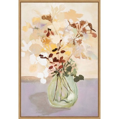 16" x 23" Pastel Flower 2 by Design Fabrikken Framed Wall Canvas - Amanti Art