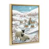 Stupell Industries Sheep on Wintery Hill Black Floater Framed Canvas Wall Art - 3 of 4