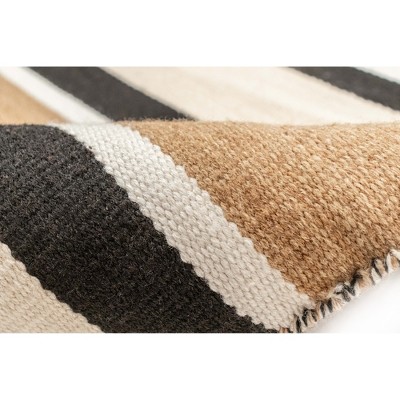 Cabana Classic Stripe Sisal 2'x8' Reversible Outdoor Rug in Blue