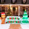Joyfy 10 FT Christmas Inflatable Outdoor Decoration, Gingerbread Man & Christmas Tree Holiday Inflatable with LEDs for Xmas Party Indoor Outdoor Decor - 2 of 4