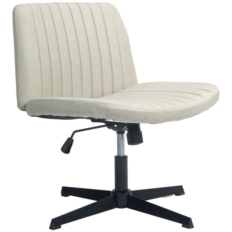 HOMCOM Mid Back Armless Office Chair with Wide Seat, Comfy Computer Chair for Home Office, 4 of 7