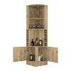 Kumasinova 71" Tall Corner Cabinet with Stemware Rack,8-Hole Bar Cabinet with 2 Doors,Modern Beverage Storage Cabinet for Dining Room - 2 of 4