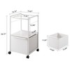 VECELO File Cabinet with 1-Drawer, Rolling Mobile Office Cabinet with Open Storage fits A4 Size, Metal Frame - 3 of 4