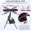 BestMassage Patio Swing with Canopy Outdoor Swing Chair - 4 of 4