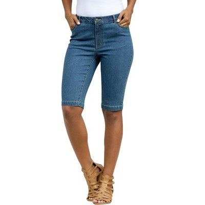 Roaman's Women's Plus Size Invisible Stretch Iconic Bermuda Short