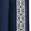 Lush Décor Luxury Modern Square Embroidery Border Window Panel Navy Single 52x84 - 4 of 4