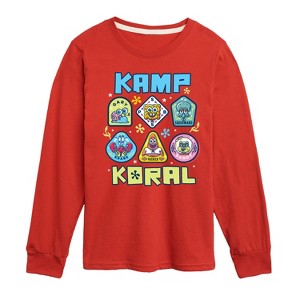 Boys' - SpongeBob SquarePants - Kamp Koral Kamp Koral Patches Long Sleeve Graphic T-Shirt - 1 of 4