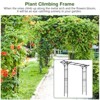 Tangkula Outdoor Garden Arch Flowers Climbing Plants Trellis Metal Wedding Archway - 3 of 4