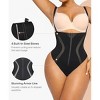 SHAPELLX Shapewear Tummy Control Womens High Waist Body Shaper Thong Butt Lifting Shapewear Bodysuit Colombianas—Black 38 - 3 of 3