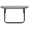 vidaXL Balcony Table Gray 23.6 in.x23.6 in.x15.7 in. Poly Rattan - 2 of 4