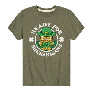 Boys' - Garfield - Ready For Shenanigans Short Sleeve Graphic T-Shirt - 1 of 4