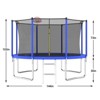 VisioGear 12FT Trampoline with Safety Enclosure Net, Trampoline with Basketball Hoop, Blue, 144"*144"*103" - 3 of 4